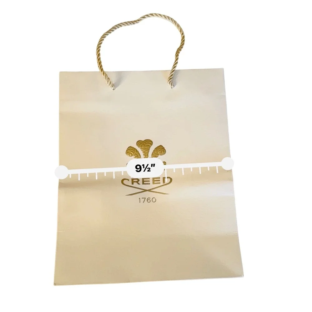 CREED 1760 Shopping‎ Bag Paper Gift Bag Gold Logo Handles